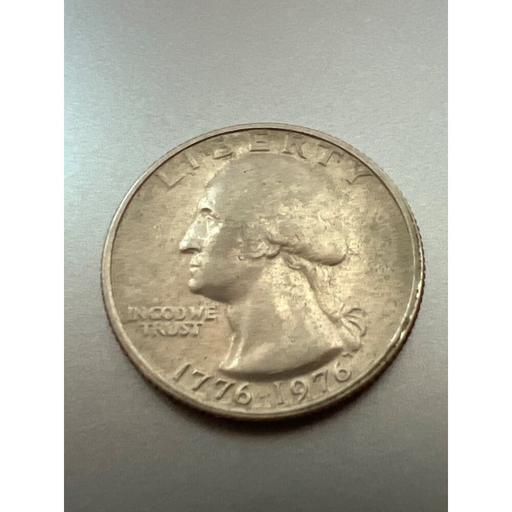 Bicentennial Washington Quarter Dollar 1776-1976 No Mint Mark Coin Currency